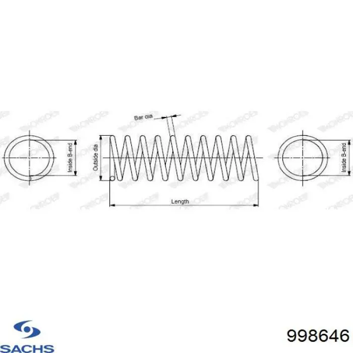 Передняя пружина 998646 Sachs
