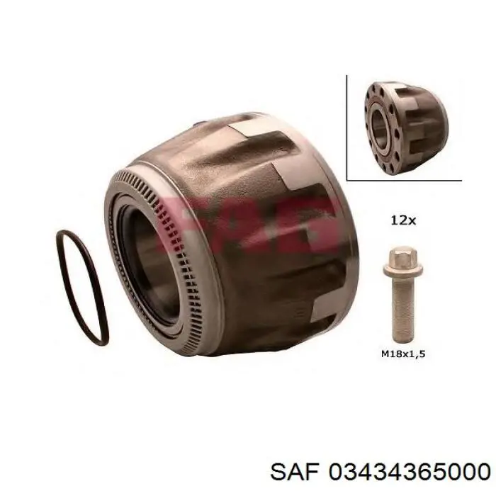 Купить 03434365000 SAF Ступица переднего колеса