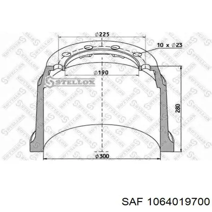 Купить 01064019700 SAF Тормозной барабан