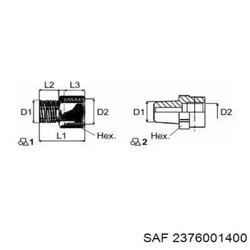 Купить 2376001400 SAF Амортизатор прицепа
