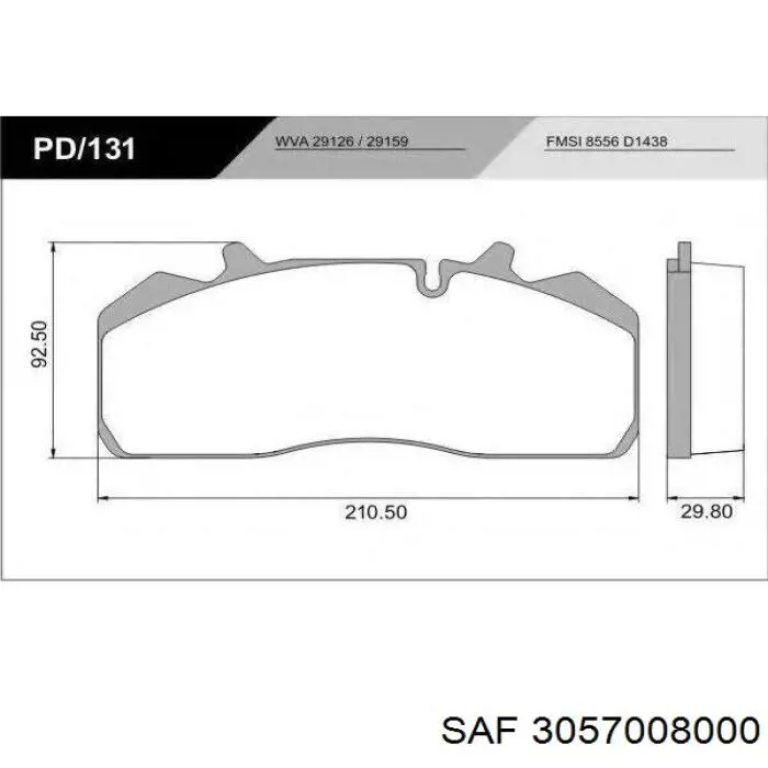 Колодки SAF 3057008000 цена, от 58.19 USD