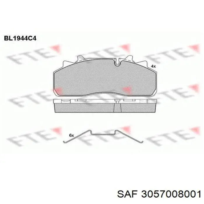 Колодки SAF 3057008001 цена, от 58.13 USD