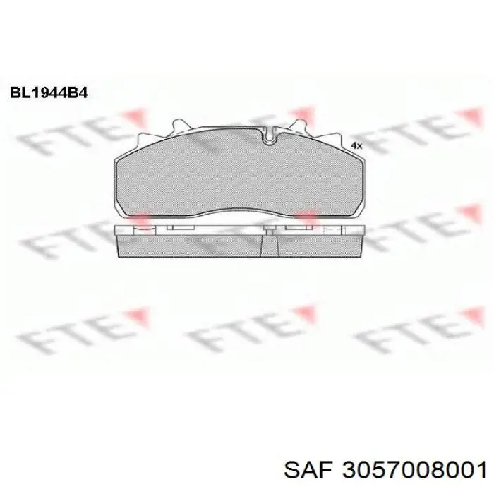 3057008001 SAF Колодки передние
