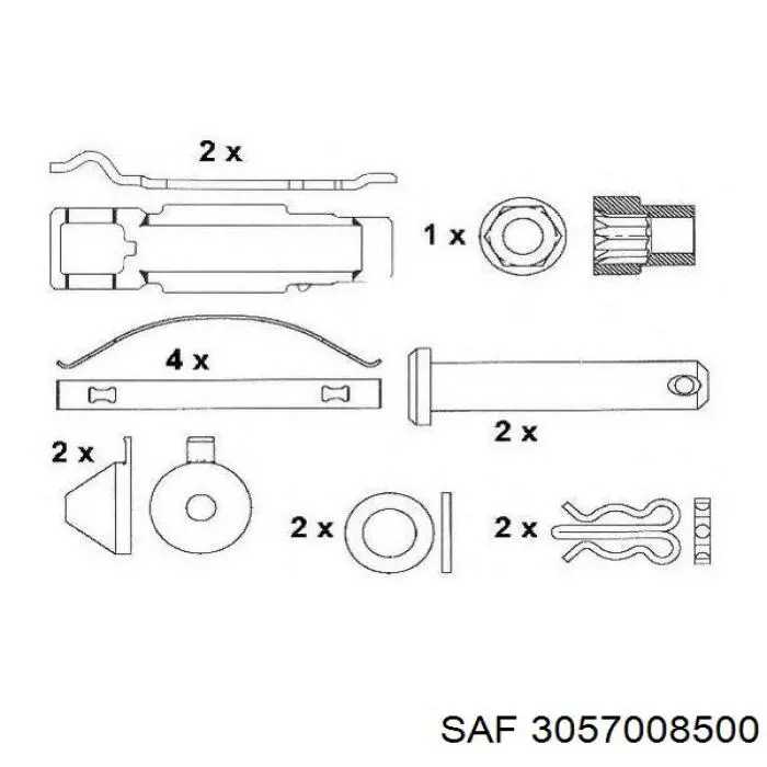 3057008500 SAF Колодки тормозные дисковые комплект