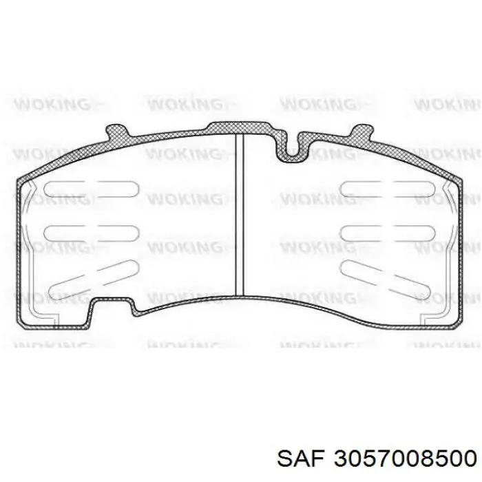 Задние тормозные колодки 3057008500 SAF
