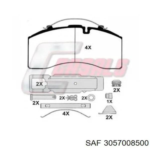 Колодки дисковые  SAF 3057008500 цена, от 101.01 USD