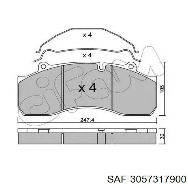 Купить PA2003 Brembo Колодки тормозные задние, дисковые