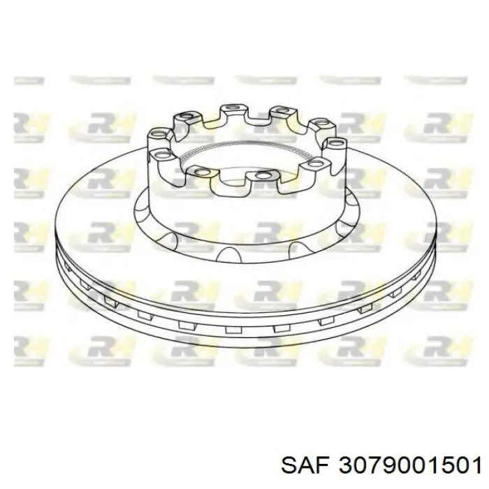 Тормоз дисковый передний SAF 3079001501 цена, от 151.92 USD