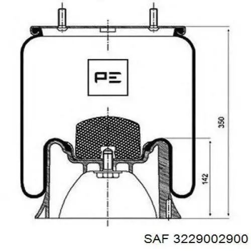 Рессора пневматической подвески SAF 3229002900 цена, от 39.79 USD
