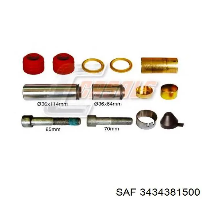 Ремкомплект суппорта тормозного заднего SAF 3434381500