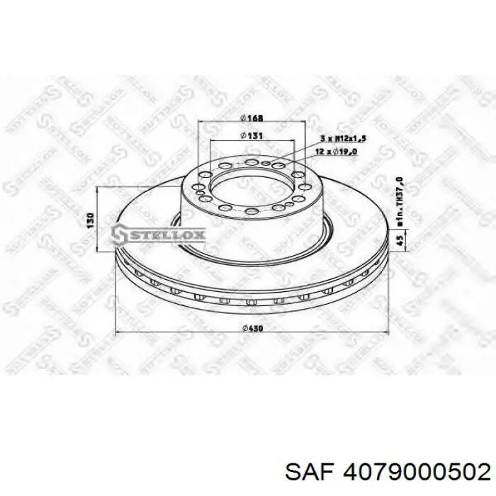 4079000502 SAF Дисковый тормоз