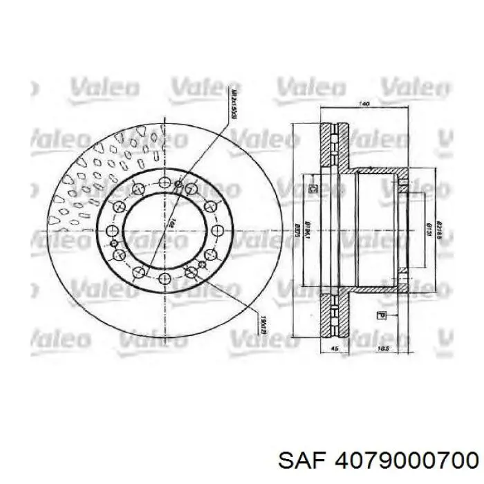 Тормозные диски 4079000700 SAF