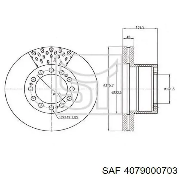 4079000703 SAF Дисковый тормоз