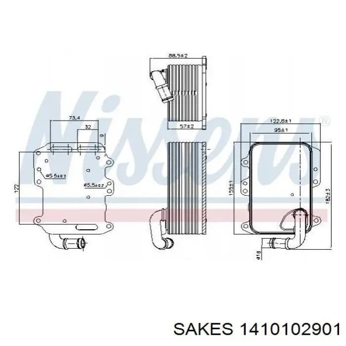 Radiador de aceite 1410102901 Sakes