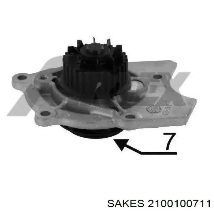 Помпа водяная (насос) охлаждения, в сборе с корпусом 2100100711 Sakes