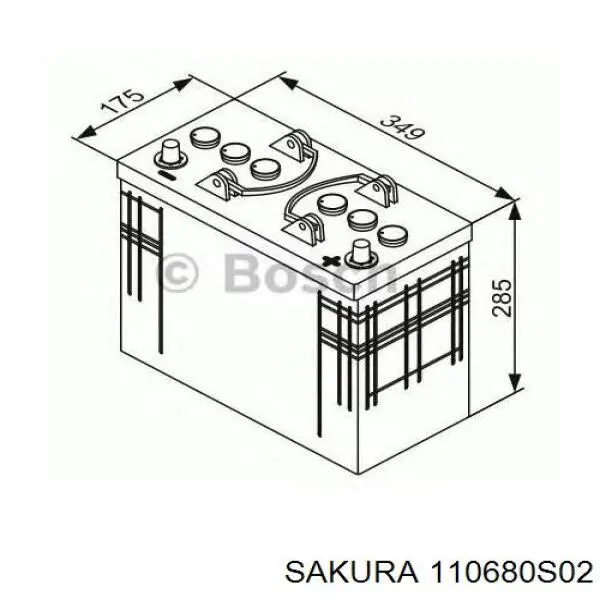 Купить Аккумулятор Sakura 110 А/ч (110680S02)