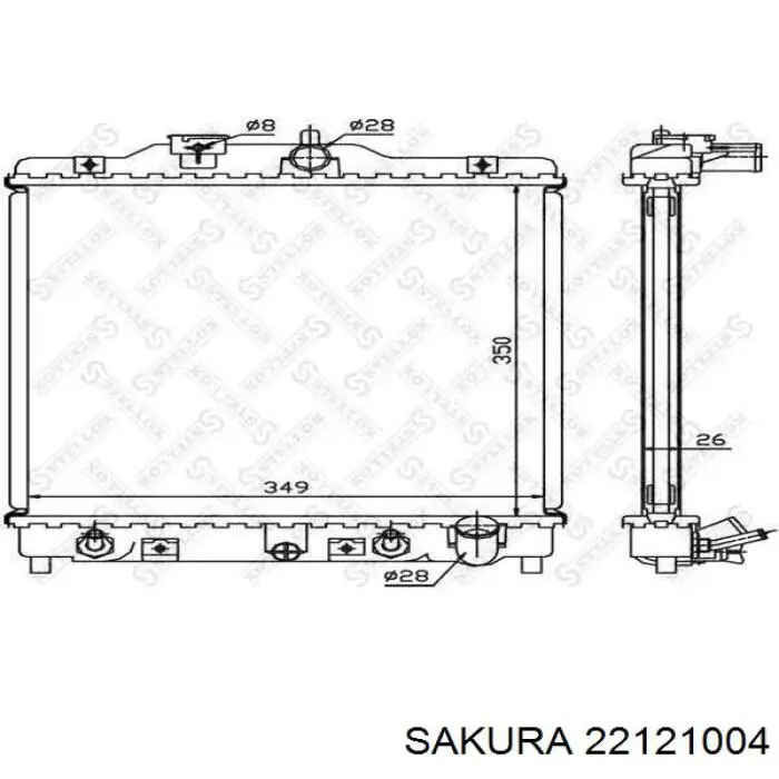 22121004 Sakura Радиатор основной
