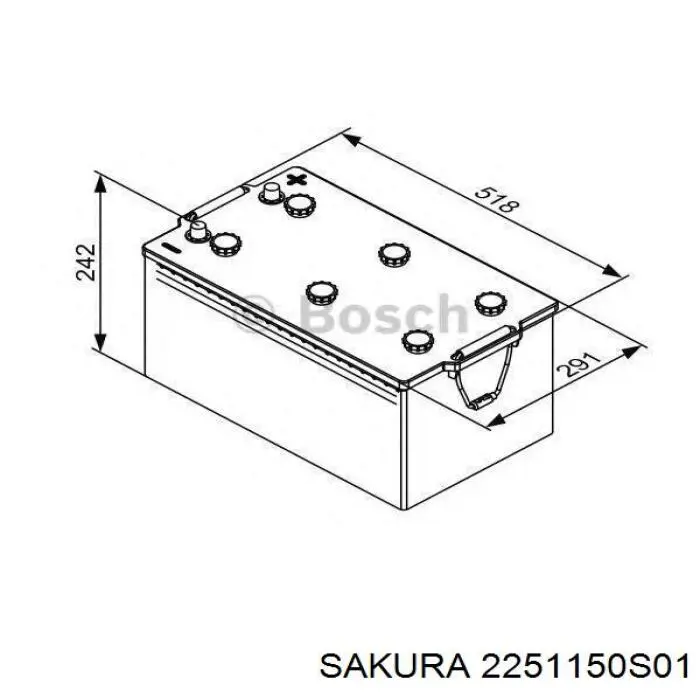 Аккумулятор 2251150S01 Sakura