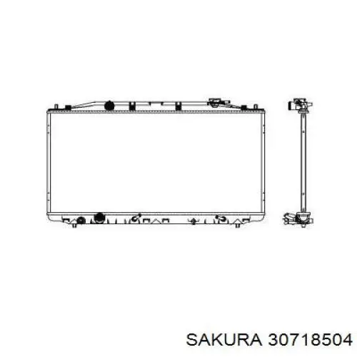 Радиатор охлаждения двигателя Sakura 30718504 цена, от 63.07 USD