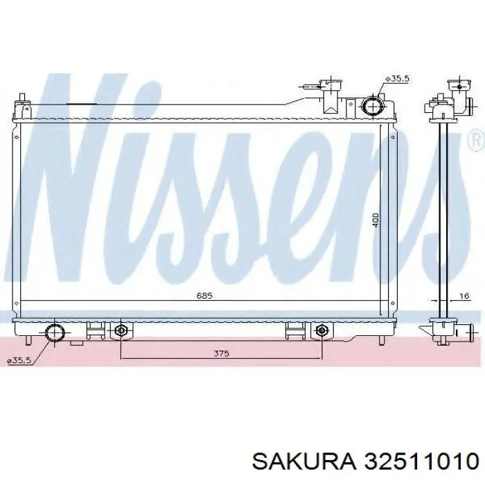 Радиатор охлаждения Polcar 3519082