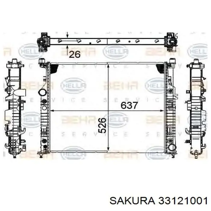 Купить PL413086 Koyorad Радиатор водяной