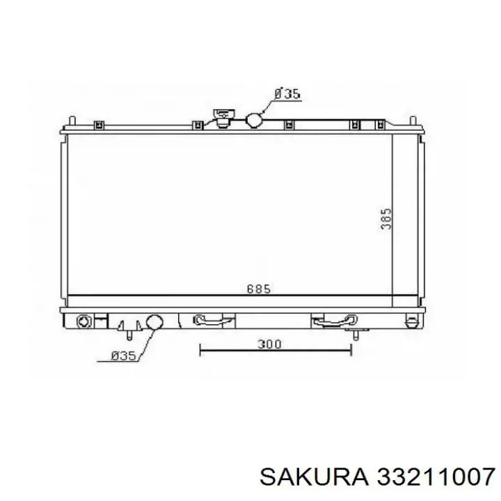 Радиатор 33211007 Sakura