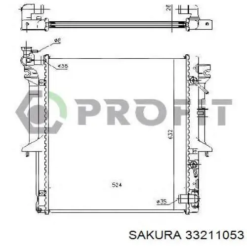 Радиатор 1350A922 Market (OEM)