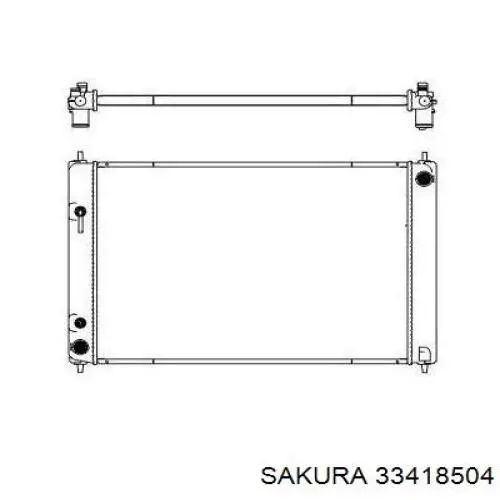 Радиатор охлаждения двигателя Sakura 33418504 цена, от 114.22 USD