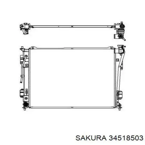 Радиатор 253103S051 Hyundai/Kia