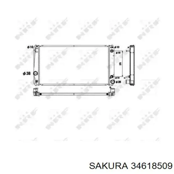 Купить 34618509 Sakura Радиатор водяной