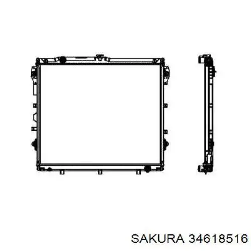 Радиатор охлаждения двигателя Sakura 34618516 цена, от 116.44 USD