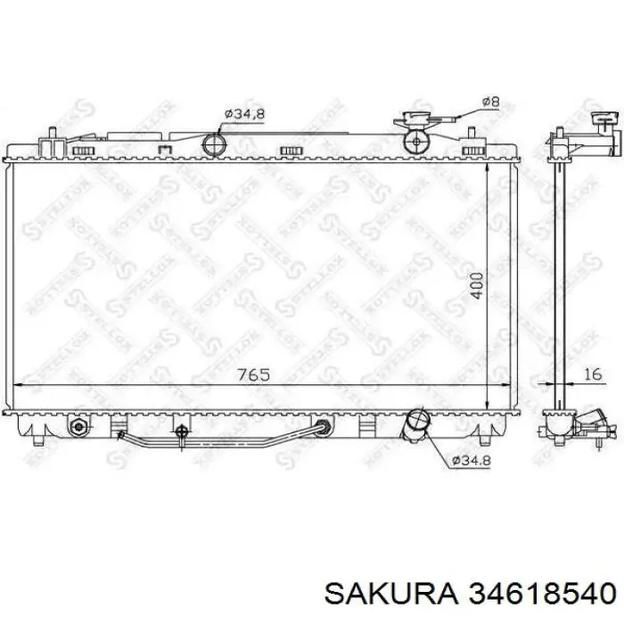 34618540 sakura радиатор