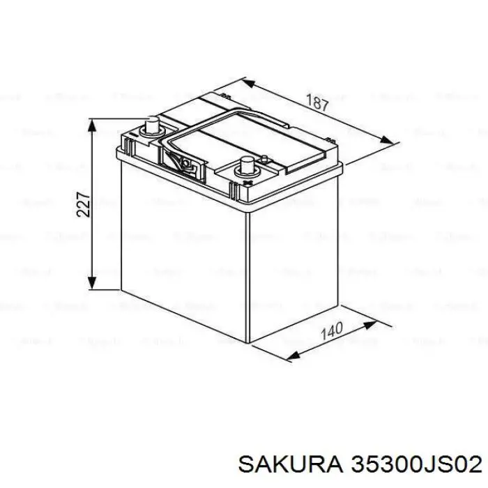 Аккумулятор автомобильный Sakura 35300JS02 цена, от 73.85 USD