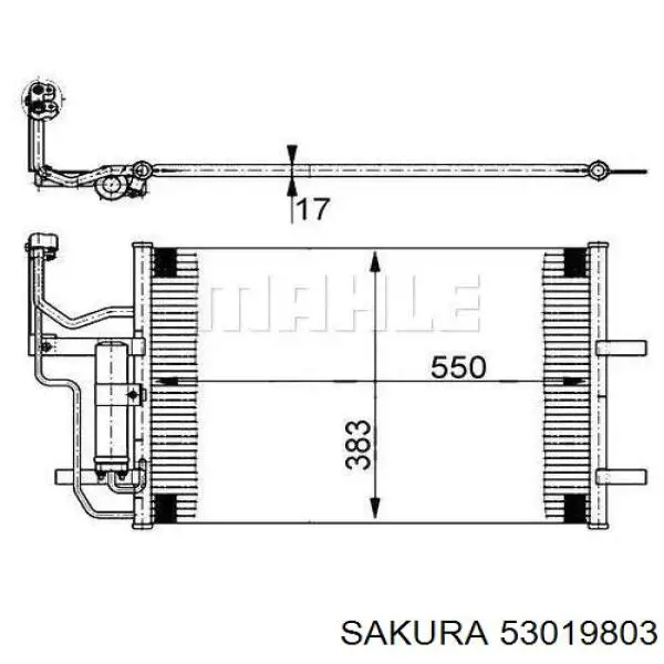 Радиатор кондиционера 42260025 AND