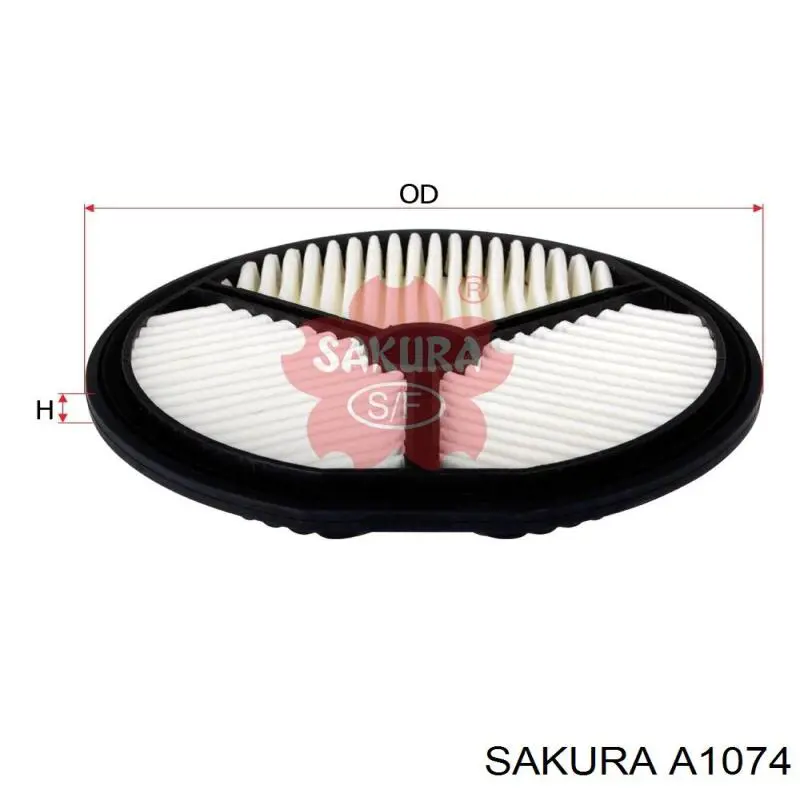 A1074 Sakura Воздушный фильтр двигателя
