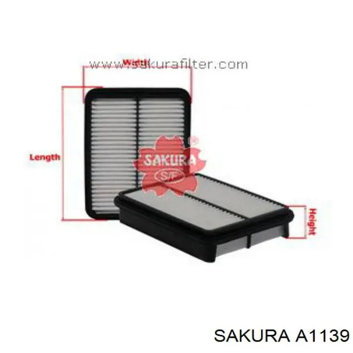 A1139 Sakura Воздушный фильтр двигателя
