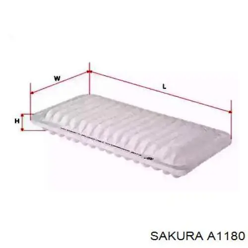 A1180 Sakura Воздушный фильтр двигателя