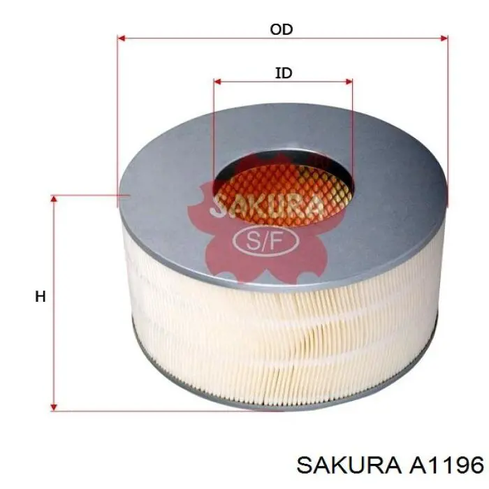 A1196 Sakura воздушный фильтр