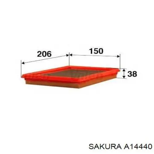 Воздушный фильтр A14440 Sakura