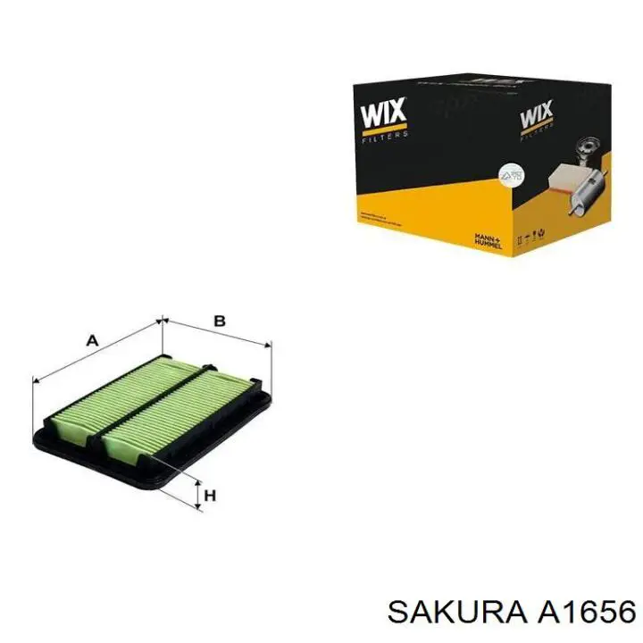 Элемент воздушного фильтра Sakura A1656 цена, от 5.34 USD