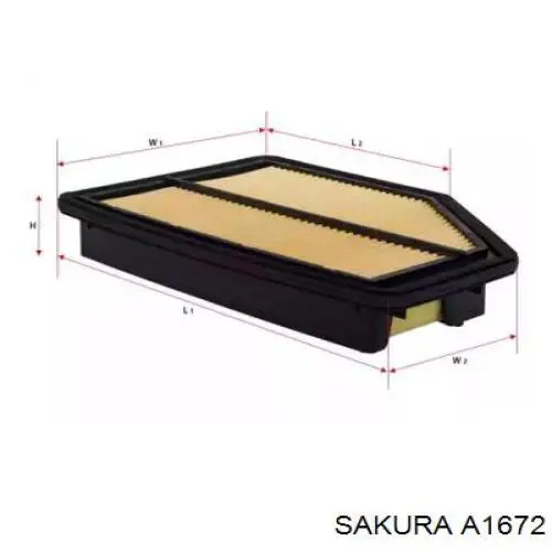A1672 Sakura Воздушный фильтр двигателя