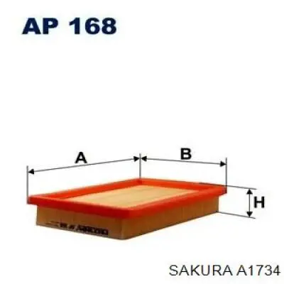 Воздушный фильтр A1734 Sakura