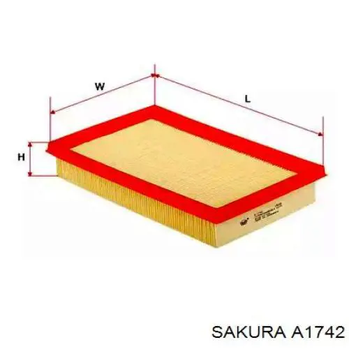 Воздушный фильтр A1742 Sakura