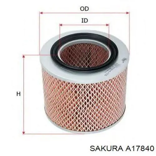 A17840 Sakura Воздушный фильтр двигателя