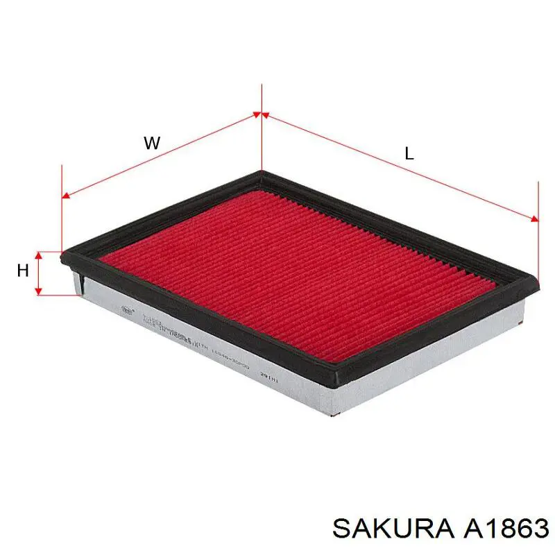 A1863 Sakura воздушный фильтр