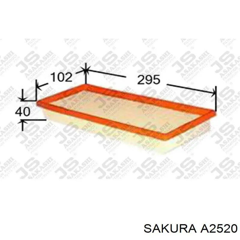 Элемент воздушного фильтра Sakura A2520 цена, от 3.54 USD