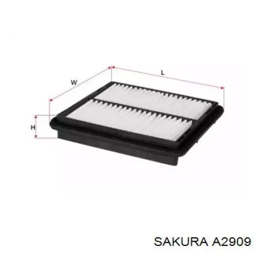 Купить A2909 Sakura Автомобильный фильтр воздуха