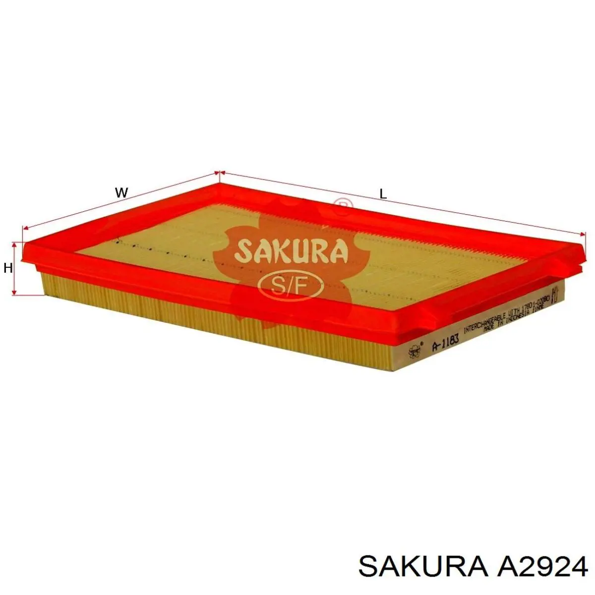 Купить A2924 Sakura Автомобильный фильтр воздуха