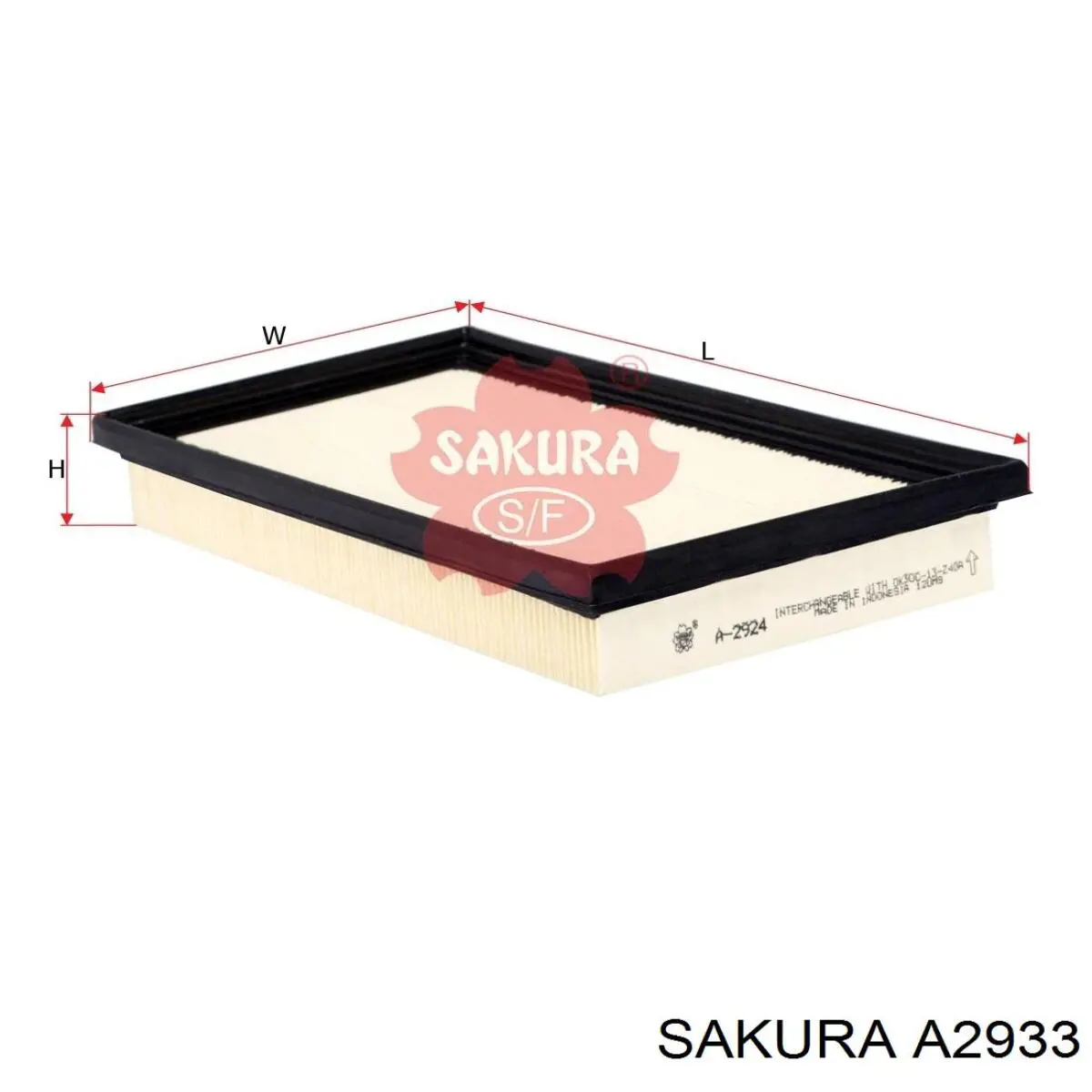 Воздушный фильтр A2933 Sakura