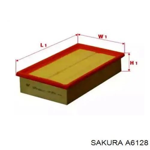 Купить A6128 Sakura Автомобильный фильтр воздуха